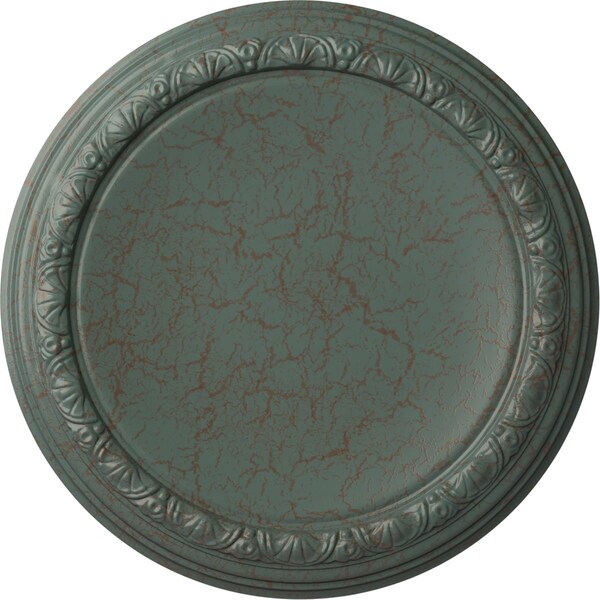 Ekena Millwork Carlsbad Ceiling Medallion (Fits Canopies up to 14 1/4"), 19 1/2"OD x 1 3/4"P, Cloud Burst Crackle CM19CACBC - main